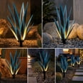 thumbnail image 5 of Solar Lights Outdoor Waterproof, 1.8ft Metal Artificial Agave Plant Solar Garden Lights, for Pathway Walkway Yard Lawn Decorative Landscape Lighting, Warm White (Blue), 5 of 7