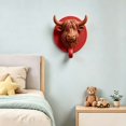 thumbnail image 7 of ZhangC Highland Cow Head Wall Hook, 3 Inch Decorative Plastic Coat Hook, Wall Mounted Organizer for Hats, Bags, Towels and Keys, Farmhouse Entryway Home Decor, 7 of 7