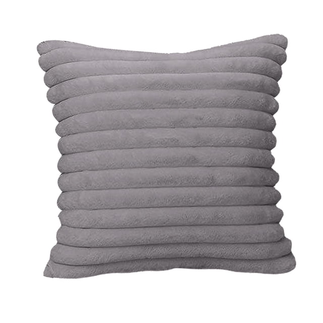 Under 10 Pillow Case 1 PCS Solid Color Striped Pillow Living Room Sofa Pillow Headboard Plaid Waist Pillow Rabbit Plush Pillow Case Household Simple Literary Farmhouse Pillow Covers