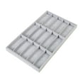 thumbnail image 3 of Stgfyxgs Glasses Display Tray Eyewear Storage Box Portable Men Women Sunglasses Organizer Box Jewelry Organizer for Showcase Apartment Gray 15 Grid Flannel, 3 of 9