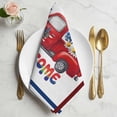 thumbnail image 2 of 4th of July Cloth Napkins, Red Truck Balloon Floral Cherry Watercolor Washable and Reusable Dinner Napkins Set of 8, Table Napkin for Kitchen Party Birthday Wedding Hotel Housewarming 20"x20", 2 of 9