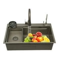 thumbnail image 2 of Stainless Steel Built-in Kitchen Sink Multifunctional Sink with Pull Out Faucet, 2 of 7