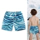 thumbnail image 5 of Bañador corto para niños con estampado y cordón de 3 bolsillos, de secado rápido, elástico, azul cielo, 3-4 años, 5 of 11