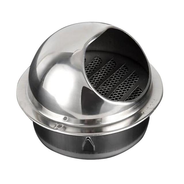 Billuyoard Rejilla de ventilación redonda de acero inoxidable para extractor - Bull Nosed 8cm Type2