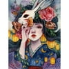 (TENVOLTS)Diamond Painting Japanese Girl Kimono Full Round Resin Rhinestone Picture