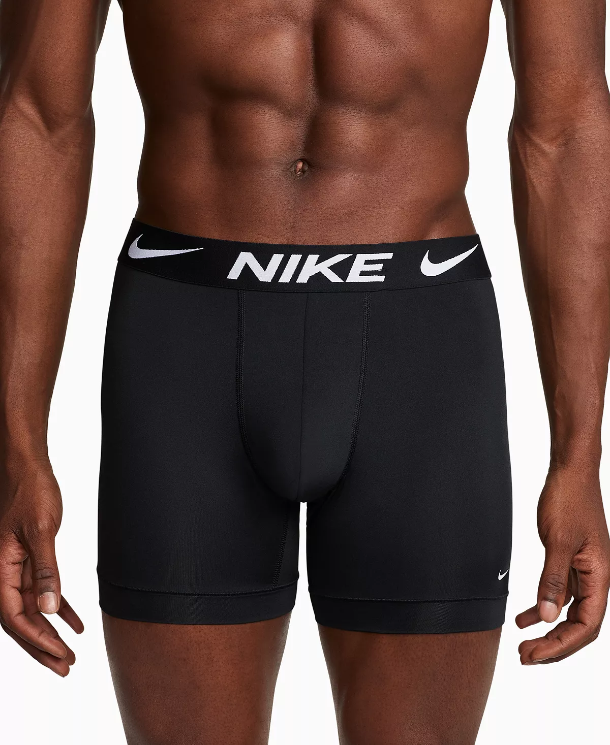 Nike Essential Men's Dri-FIT Microfiber Boxer Briefs 3-Pack Black photo 2