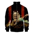 thumbnail image 3 of Chaqueta Anmel con estampado 3D de Kirin, chaqueta con cuello alto y cremallera, ropa de manga larga para hombre y mujer, ropa de calle, ropa holgada y cómoda, abrigos, tops, 3 of 5