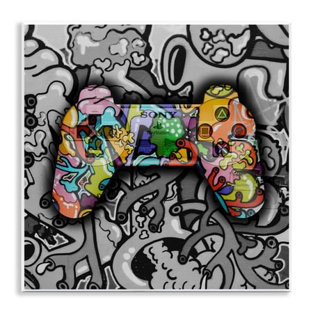 Stupell Industries Urban Patterned Controller Entertainment Painting Unframed Art Print Wall Art 12 x 12