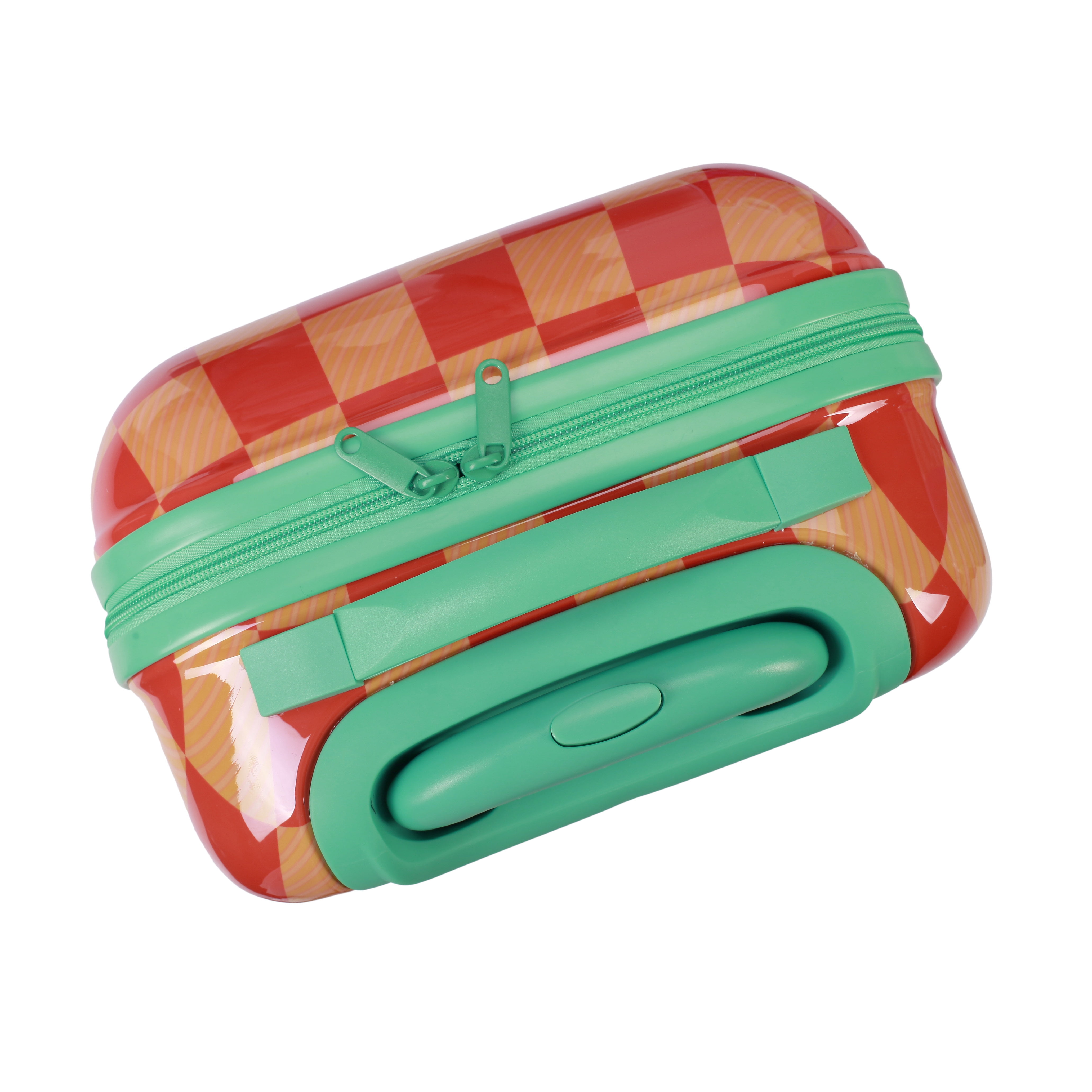 CRCKT Kids Girl 21" Checker Hardside Carry-on Luggage With 360 Spinner Wheels, Exotic Orange, Orange Check
