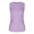 thumbnail image 7 of TKLPEHG Sleeveless Tank Tops for Women Crew Neck Basic Tank Top Lightweight Casual Comfy Summer Clothes Solid Color Fashion Sleeveless T Shirt Loose Blouses (Purple,L), 7 of 7
