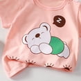 thumbnail image 4 of Quealent Infant Toddler Baby Girls Boys Unisex Short Sleeve Graphic Cute Animals Cartoon Print Comfort Crewneck T-Shirts (Light Pink, 3-4 Years), 4 of 4