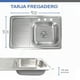 thumbnail image 5 of TARJA FREGADERO DE SOBREPONER CON ESCURRIDOR IZQUIERDO Y CONTRACANASTA MARCA GRAVITA, 5 of 9