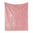 thumbnail image 1 of Dandelion Soft Flannel Fleece Blanket, Sketch Style Blowballs on Wind Botanical Inspirations Growth Bloom Summer Garden, Cozy Plush for Indoor and Outdoor Use, 70" x 90", Coral White, by Ambesonne, 1 of 6
