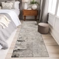 thumbnail image 4 of Gray Brown 2'x6' Runner Rugs for Hallway Kitchen Bedside Non Slip Washable, Vintage Shabby Texture Making Old Entryway Rug Runners with Rubber Backing, Long Carpet Runner for Laundry Room, 4 of 8