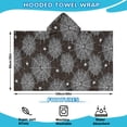 thumbnail image 2 of Spider Web and Spiders Halloween Pattern Hooded Bath Towel，60"x35" for Ages 3 To 12 Kids, Quick Dry Lightweight Soft Microfiber Hood Beach Towel Cover Up for Kids, 2 of 7