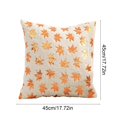 thumbnail image 3 of Fievgin Maple Leaf Fall Pillow Covers 18x18, Soft Beige Thanksgiving Throw Pillow Cases for Farmhouse Sofa Bed Home Decor, 3 of 6