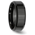 thumbnail image 4 of Ceramic Black Edge 8mm Wedding Band Ring Man Fancy  For Dad Mens  For Him, 4 of 11