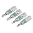 thumbnail image 5 of Uxcell 1/4" Hex Shank 1" Length T10 S2 Steel Security Torx Screwdriver Bit 4 Pack, 5 of 5