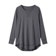 thumbnail image 4 of Kezqiaxn Long Sleeve Shirts for Women Fashion Clothing Crew Neck Loose Casual Tops Womens Blouses Fall Clothes, 4 of 7