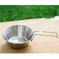 thumbnail image 6 of Stainless Steel Foldable Camping Tableware, Hiking, Travel, Picnic, Cooking Tool, Dish Sierra Cup, 12cm, 300ml, 500ml, 304 (12cm Folding Handle), 6 of 7
