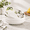 Magnolia Floral, variant on 35oz Ceramic Pasta Bowl Set of 4 8.9" Salad Bowl in Summer Provence