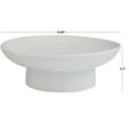 thumbnail image 4 of DecMode 16" Round Wide White Ceramic Decorative Bowl with Elevated Base, 4 of 13