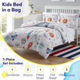 thumbnail image 2 of Juego de cama infantil Bed in a Bag for Boys and Girls Toddlers Juego de sábanas estampado y, 2 of 6