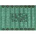thumbnail image 1 of Ahgly Company Indoor Rectangle Abstract Turquoise Blue Modern Area Rugs, 2' x 4', 1 of 4