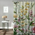thumbnail image 2 of Patifu Flowers Bird Shower Curtain 100% Polyester Home Bathroom Decoration with Hooks 36"x72, 2 of 7
