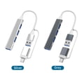 thumbnail image 4 of Amdohai Type C to USB 3.0 Hub 4 Ports 4-in-1 Docking Station Ultra Slim USB Splitter Plug and Play Compatible with MacBook Pro/Air Surface Pro PS4 XPS PC Flash Drive, 4 of 9