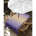 thumbnail image 3 of Khaki Dark Purple Ombre Outdoor Tablecloth with Umbrella Hole, Modern Abstract Art Gradient Spillproof Waterproof Outdoor Table Cover, Patio Tablecloths for Party Picnic Camping, Rectangle 60"x120", 3 of 9