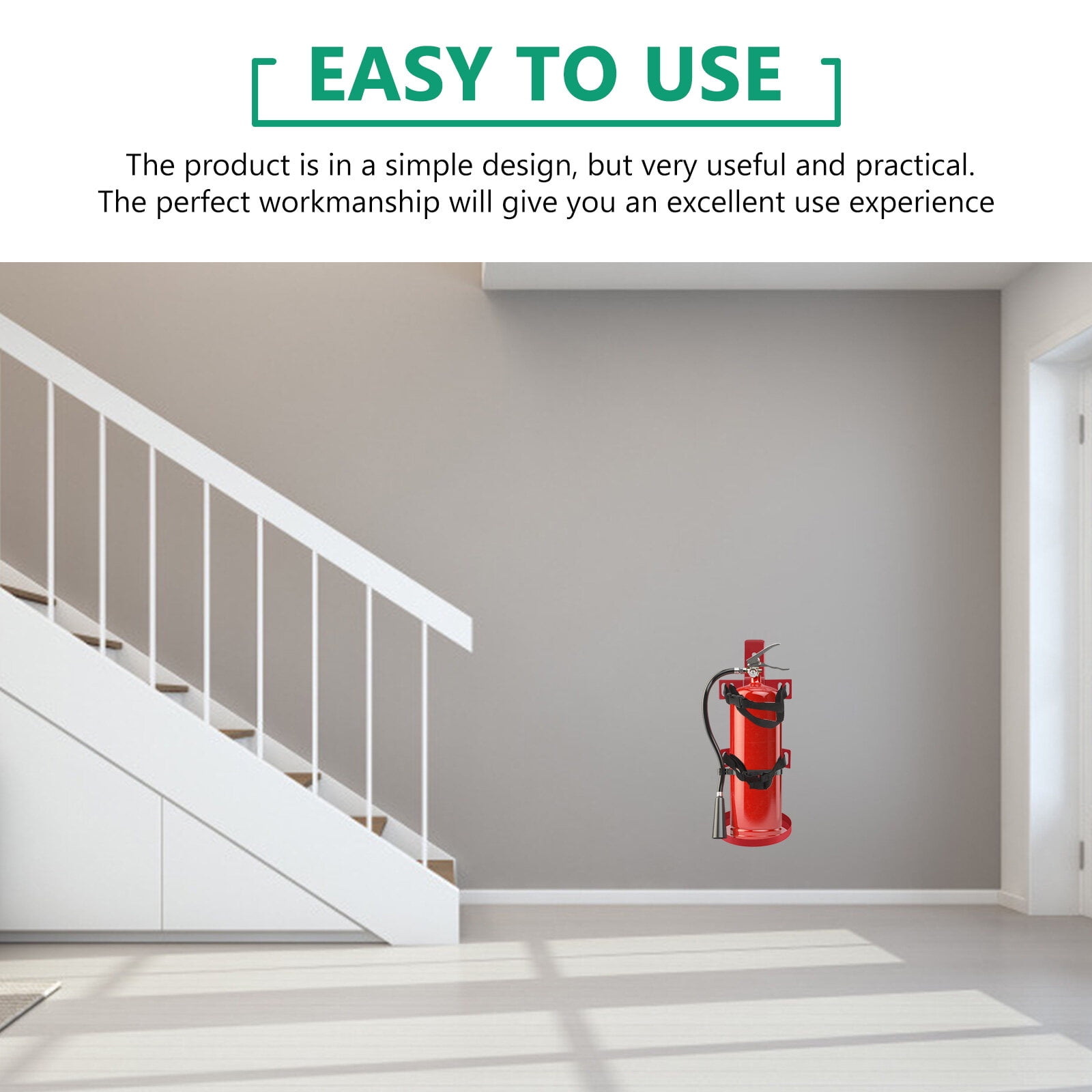 Dytern Iron Fire Extinguisher Rack 1pc Fire Extinguisher Hanger Fire Extinguisher Accessory Fire Extinguisher Rack,14.17"X5.59"X5.59"