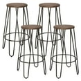 thumbnail image 1 of Wood/Black Metal Counter Stool Set of 4, 1 of 2