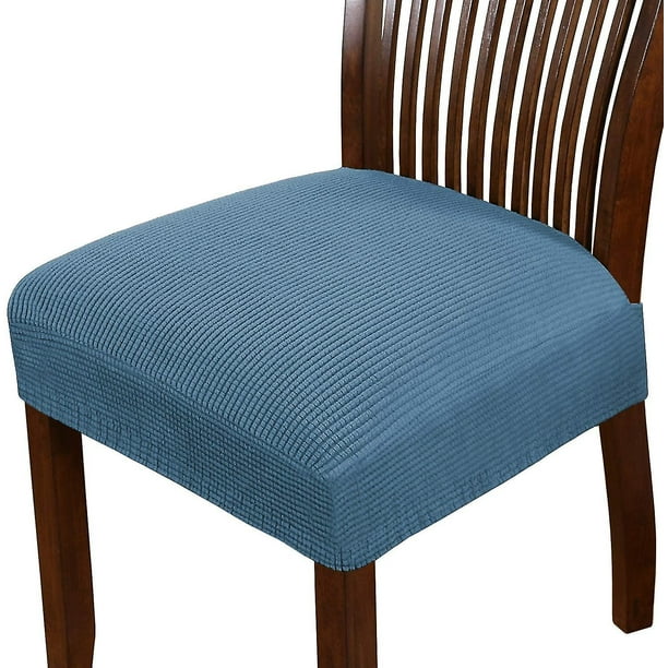 6pc Funda De Asiento Para Silla De Comedor Fundas De Asiento De Silla De Spandex Elástico Fundas De Cojín De Asiento De Silla Para Comedor Sillas De Cocina Asiento De Silla Lavable Extraíble C