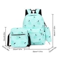 thumbnail image 1 of 3Pcs School Bag Backpack Set for Teenage Girls Children Elementary Middle Kids Waterproof Bookbag with Lunch Bag Pencil Case New, 1 of 4