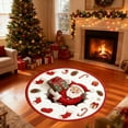 thumbnail image 5 of 3D Christmas Santa Snowman Rug - 15.7Inch Cartoon Printed Polyester Carpet for Living Room, Festive Holiday Home Decoration, 5 of 7