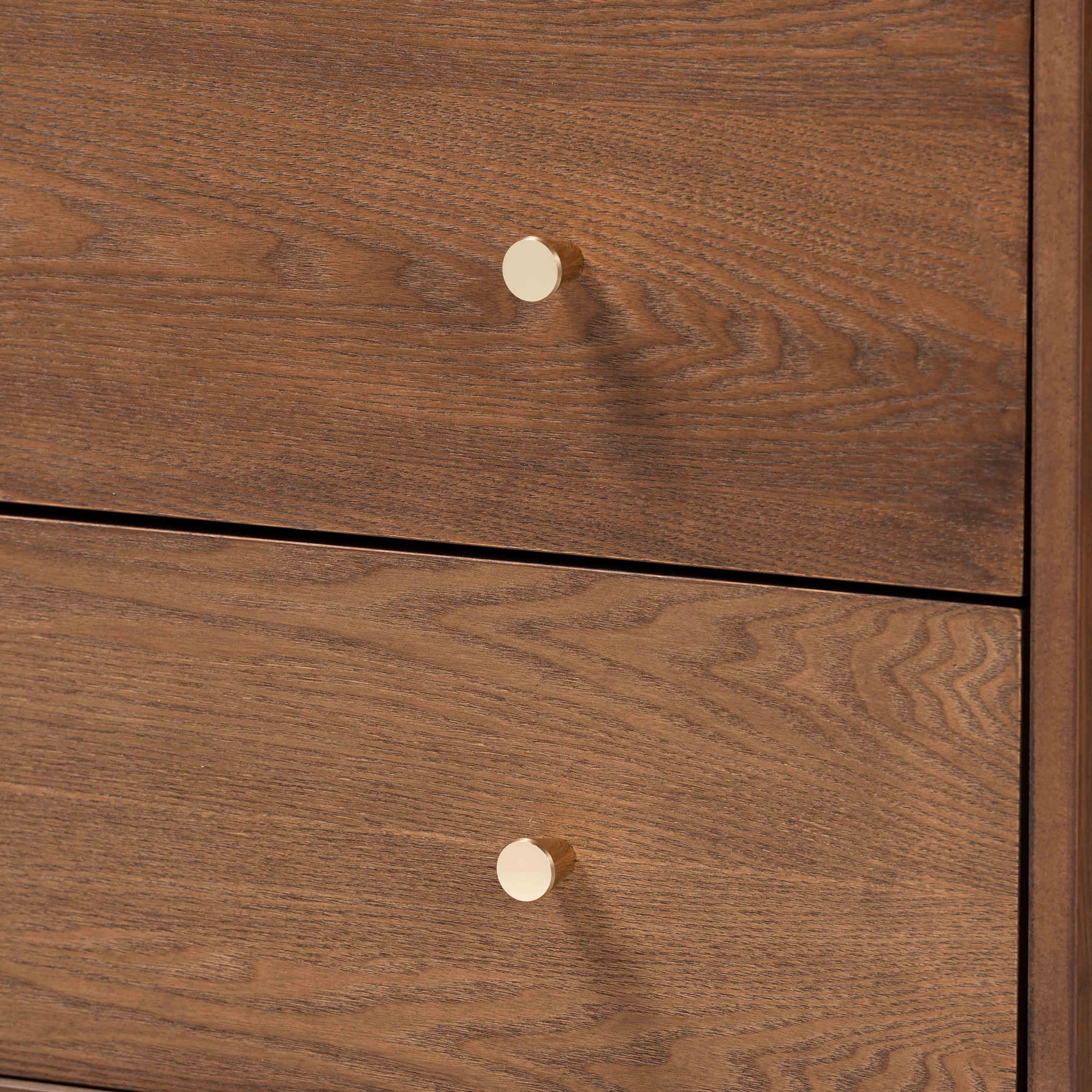Baxton Studio Landis Mid-Century Modern Ash Walnut Finished Wood 4-Drawer Chest