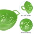 thumbnail image 3 of Uxcell Mini Colander Rice Drain Basket Bowl Fruit Washing Bowl Drain Basket with Handle-Green(3PCS), 3 of 5
