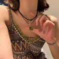 thumbnail image 5 of Small Round Peace Buckle Bead Pendant Necklace Simple Jewelry Vintage Clavicle Chain Fashion Layered Choker Necklace, 5 of 5