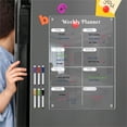 thumbnail image 5 of BinKFF Acrylic Meal Planner Magnetic Menu Board for Kitchen Fridge, Clear Weekly Calendar Planning Board Noteboard Refrigerator Dry Erase Board to Do/Grocery/Shopping List, 2 Sizes, 5 of 9