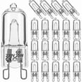 thumbnail image 1 of 20Pcs G9 Halogen Light Bulbs,25W Clear Halogen Lamps Dimmable,WarmWhite 2800K for Chandeliers,Pendants,Landscape Lights, 1 of 5
