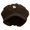 Brown, variant on Cartoon Guinea Pig Embroidered Cotton Elastic Newsboy Cap - Brown OSFM
