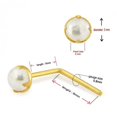 thumbnail image 4 of Piercing Kody de oro de 9k con perla en forma de L para la nariz - piercing de calidad, 4 of 4