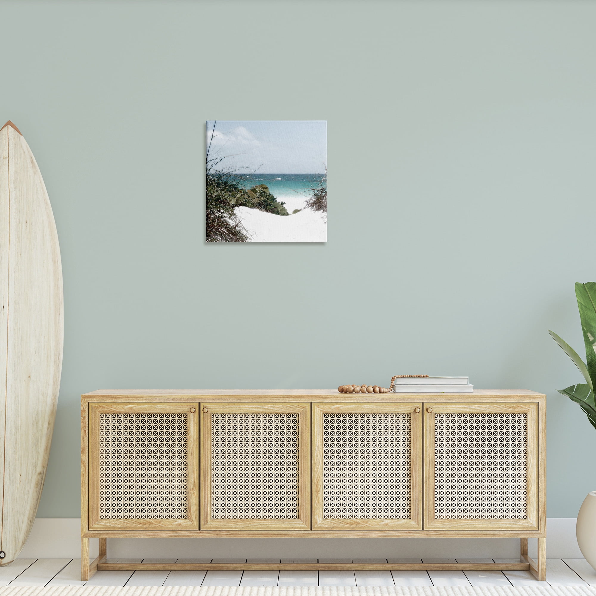 Stupell Industries Clear Beach Scenery Landscape Photography Gallery Wrapped Canvas Art Print Wall Art, 24 x 24