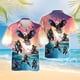 thumbnail image 2 of Camisa con estampado 3D de águila samurái de verano para hombres y mujeres, camisas de moda, camisas hawaianas de manga corta con un solo pecho, blusa, ropa con solapa, 2 of 4