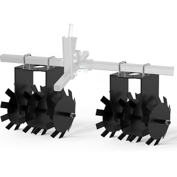 M optimized 2 Pack Disc Plow Harrow for Break up Tough Ground, Disc Harrow Plow Scraper Blade for ATV/UTV Lawn/Garden Tractors Manual Implement