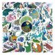 thumbnail image 1 of Paquete de pegatinas con forma de pavo real, 50 unidades, vinilo impermeable, 1 of 2