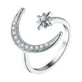 thumbnail image 1 of Fiudx Anillo Elegante, Anillo de Compromiso Ajustable, Anillo de Metal Hipoalergénico, Anillo de Bodas con Acabado Brillante, Regalo para Ocasiones Especiales, Colección de Joyas para Mujer, Múltiple, 1 of 7