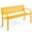 Yellow, variant on Hassch 47" Cast Iron Garden Bench with PVC Grid Backrest, 500 lbs Weight Capacity - Weather-Resistant Outdoor Bench for Patio, Yard, Easy Assembly (Yellow)