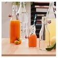 thumbnail image 6 of Swing Top Glass Bottle (Set of 2) - 17 oz Reusable Container with Secure Metal Clasp, Ideal for Homemade Juices, Oil Infusions, Condiments, Mixers - Everyday Drinking Glasses 17 Oz., 6 of 9